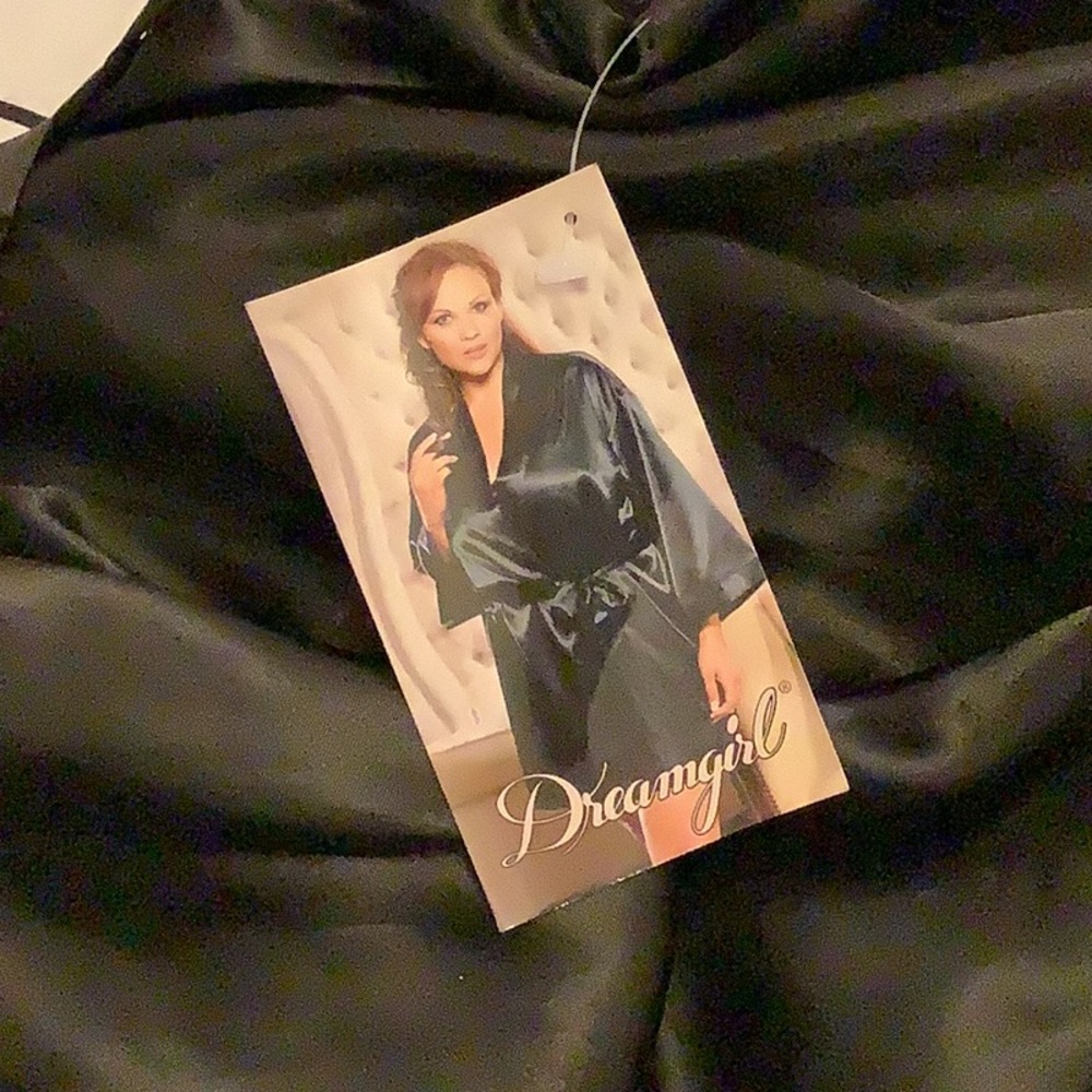 Valentine’s lingerie Women Plus Size Charmeuse Short Length Kimono Robe .